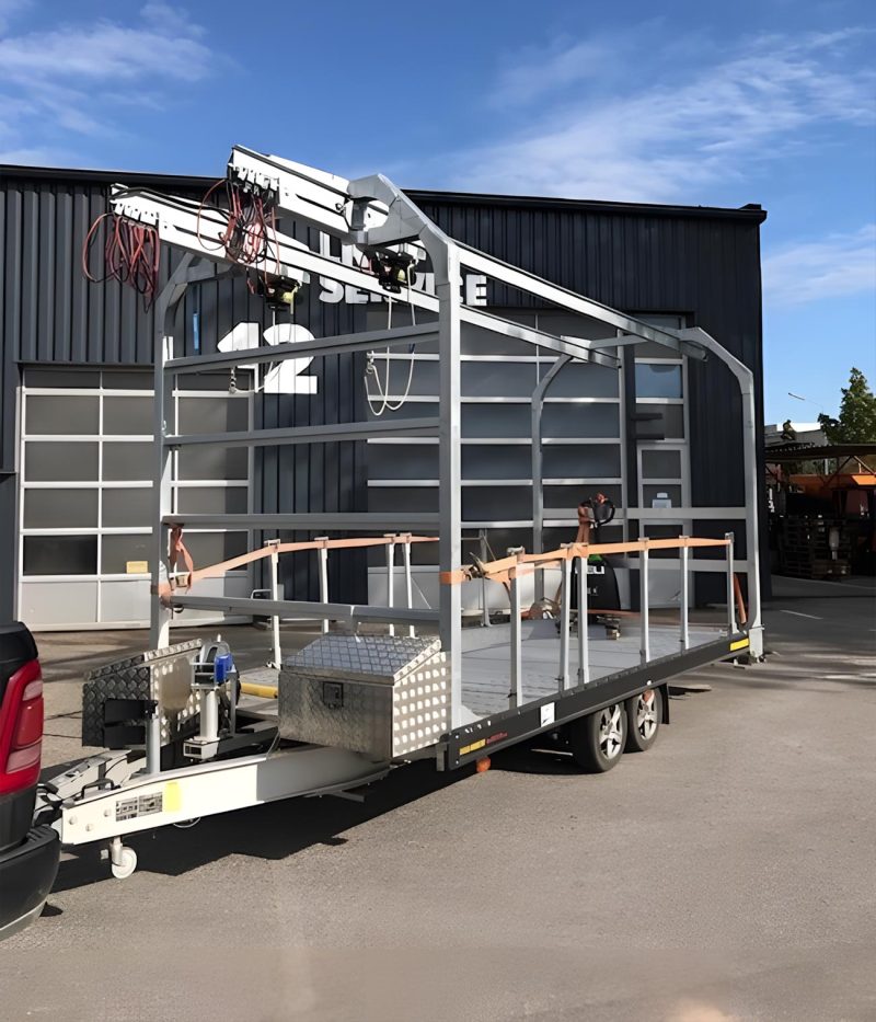 Woodbag 3.5 t Trailer with Crane Structure