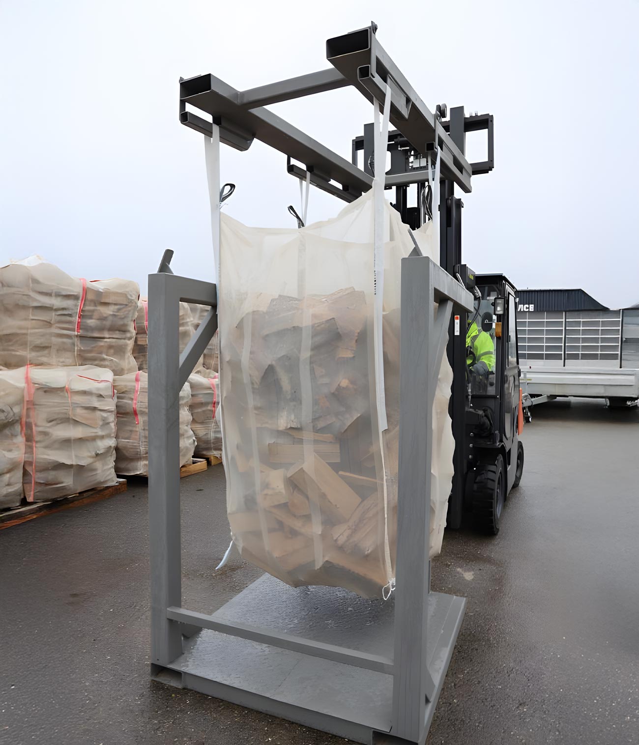 Woodbag Forklift Attachment